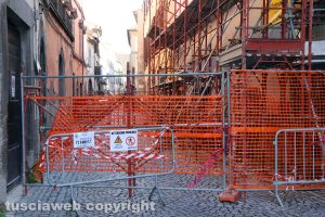 Viterbo - Via Cardinal La Fontaine - Il cantiere