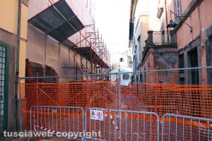 Viterbo - Via Cardinal La Fontaine - Il cantiere