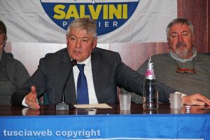 Viterbo - Lega - Umberto Fusco e Pietro Bevilacqua alla conferenza alle Terme dei Papi