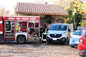 Viterbo - Strada Filante - Incendio in una villetta