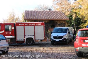Viterbo - Strada Filante - Incendio in una villetta