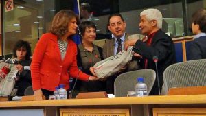 Paolo Bianchini (Alveare per il sociale) al Parlamento europeo con Silvia Costa