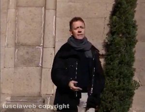 Rocco Siffredi a Viterbo davanti al duomo