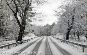 Maltempo - Neve sulla Cimina