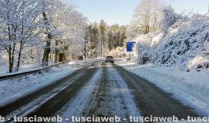 La neve stamani sui Cimini