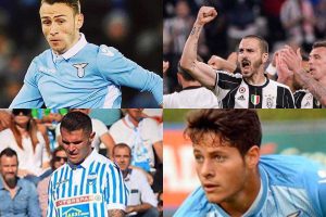 Sport - Calcio - Nei riquadri: Lombardi, Bonucci, Viviani e Rossi