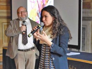L'assessora Antonella Sberna alla presentazione di Giovani e colori
