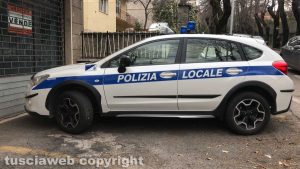 Viterbo - Polizia locale in via Santa Maria in Gradi