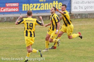 Sport - Calcio - Viterbese - L'esultanza di Radoslav Tsonev