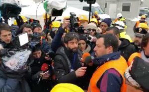 Matteo Salvini ai cantieri della Tav