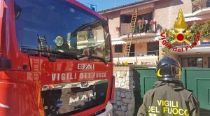 Montecatini Terme - L'intervento dei vigili del fuoco