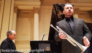 Fabrizio Viti e Luca Seccafieno durante il concerto al Carnegie Hall