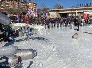 Viterbo - La protesta dei pastori sul prezzo del latte