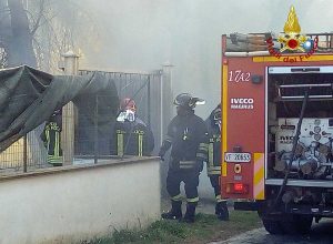 Tarquinia - Incendio in località La Frasca