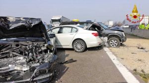 Il maxi tamponamento sull'A22