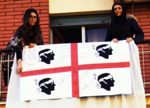 L'azienda agricola sorelle Sanna in protesta