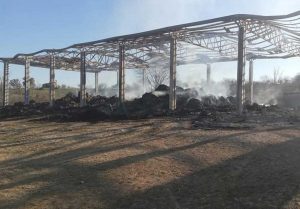 Fienile in fiamme a Vetralla