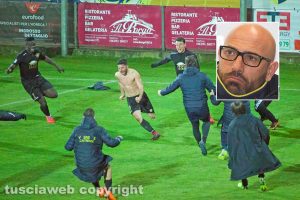 Sport - Calcio - Viterbese - L'esultanza di Mario Pacilli - Nel riquadro: Antonio Calabro