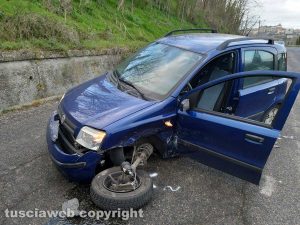 Montefiascone - L'incidente al bivio tra la Cassia e l'Ombrone