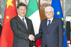 Xi Jinping e Sergio Mattarella