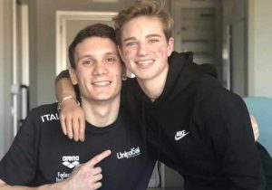 Bebe Vio con Manuel Bortuzzo in clinica