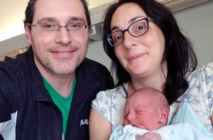 Gabriele Chiaravalli con papà Massimo e mamma Ambra