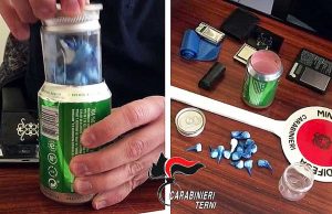 Carabinieri - Cocaina nella lattina di birra