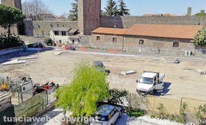 Viterbo - Lavori in corso al parcheggio alle Fortezze