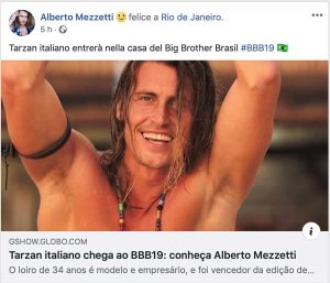 Il post di Alberto Mezzetti su Facebook