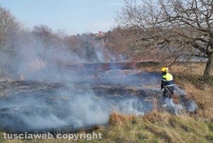 Montefiascone - L'incendio in località Monte Rotondo - L'intervento dell'Asvom