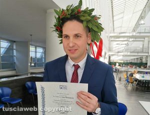 Il neo dottore Marco Serafinelli