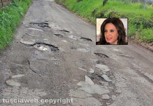 Viterbo - Strada Salamaro - Nel riquadro Laura Allegrini