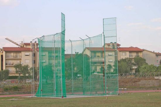 Sport - Atletica leggera - La gabbia dei lanci al campo scuola di Viterbo