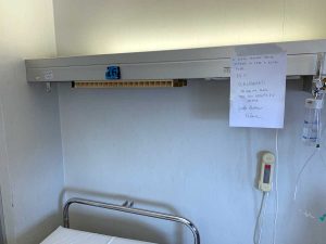 Viterbo - Il cartello messo dopo il furto della fede