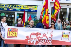 Una manifestazione dell'Usb Viterbo