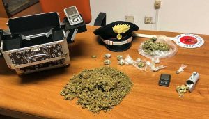La droga sequestrata dai carabinieri nel corso dei controlli