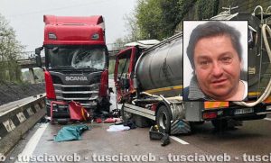 Frontale sulla Terni-Orte - Nel riquadro Enzo Galati - Immagine di UmbriaOn