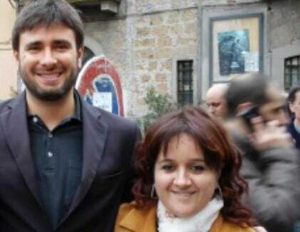 Miriam Vitangeli con Alessandro Di Battista