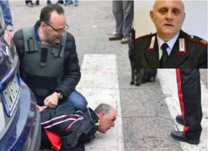 Sparatoria a Foggia - L'arresto del killer Giuseppe Papantuono - Nel riquadro: La vittima Vincenzo Di Gennaro