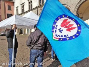 Viterbo - Una delle ultime proteste della polizia penitenziaria