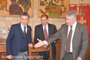 Tarquinia - Il convegno “L’economia del mare sulla via degli etruschi” - Da sinistra Rixi, Giulivi e Fusco