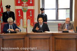 Viterbo - Consiglio provinciale - Il presidente Pietro Nocchi
