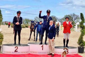 Sport - Equitazione - Luca Marziani sul gradino più alto del podio