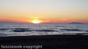 Tramonto a Tarquinia