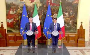 Giuseppe Conte e Jean Claude Juncker