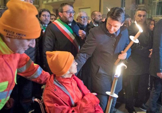 L'Aquila - La fiaccolata in ricordo della vittime del terremoto