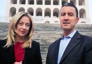 Giorgia Meloni e Caio Giulio Cesare Mussolini