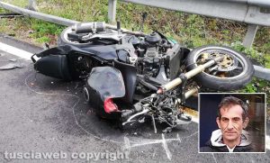 Cimina - Scontro auto-moto, muore centauro - Nel riquadro Marcello De Pace