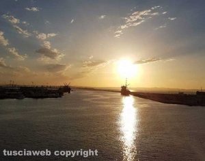Il tramonto dal porto di Tunisi