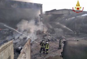 Bergamo - L'intervento dei vigili del fuoco
